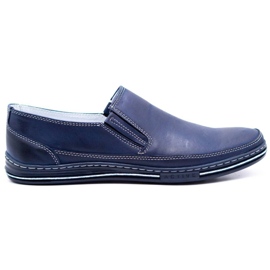 Polbut Herrenschuhe Slip 2107 marineblau navy blau
