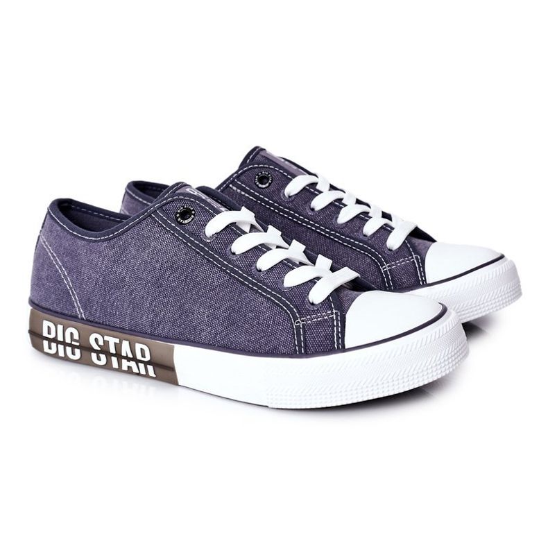 Herren Big Star HH174047 Marineblaue Turnschuhe