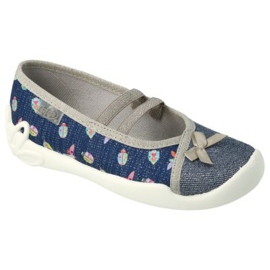 Befado Kinderschuhe 116Y294 marineblau blau grau