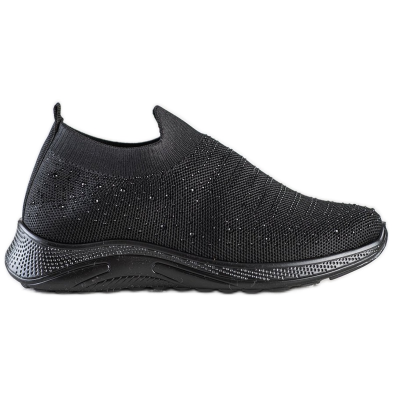 SHELOVET Sneakers mit Kristallen schwarz