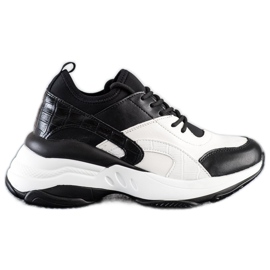 Melisa Gebundene klassische Sneaker weiß schwarz