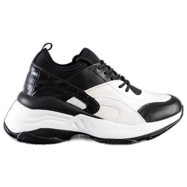 Melisa Gebundene klassische Sneaker weiß schwarz