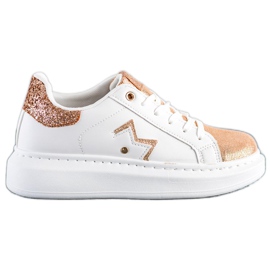 SHELOVET Stylische Sneaker auf der Plattform weiß