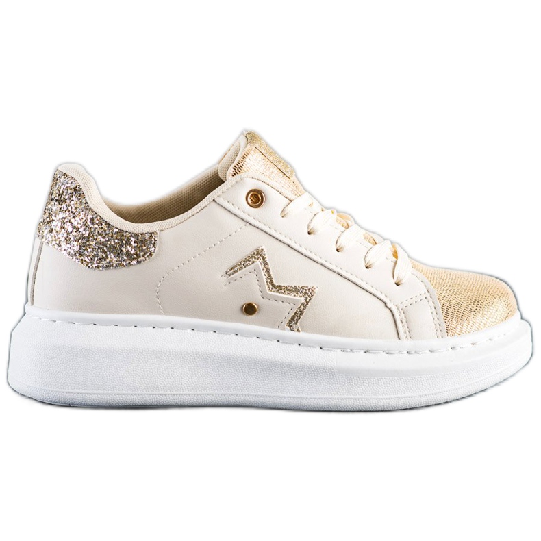 SHELOVET Stylische Sneaker auf der Plattform beige