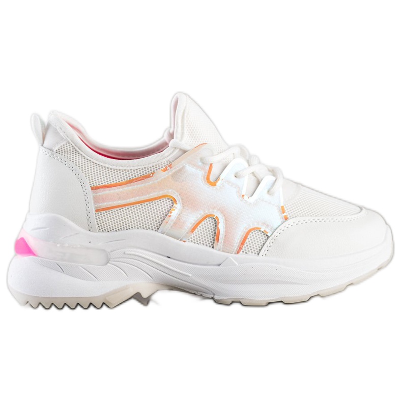 SHELOVET Weiße Turnschuhe mit Mesh