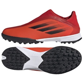 Adidas X Speedflow.3 Ll Tf Jr FY3255 Fußballschuhe mehrfarbig orangen und rottöne