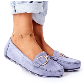 PS1 Damen Wildleder Loafer Blau Downtown