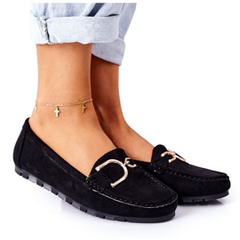 PS1 Schwarze Downtown-Wildleder-Loafer für Damen