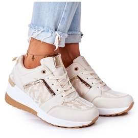 Sneakers mit Keilabsatz Beige Weekend
