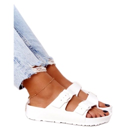 NEWS Weiße Stacy Gummi Hausschuhe für Damen