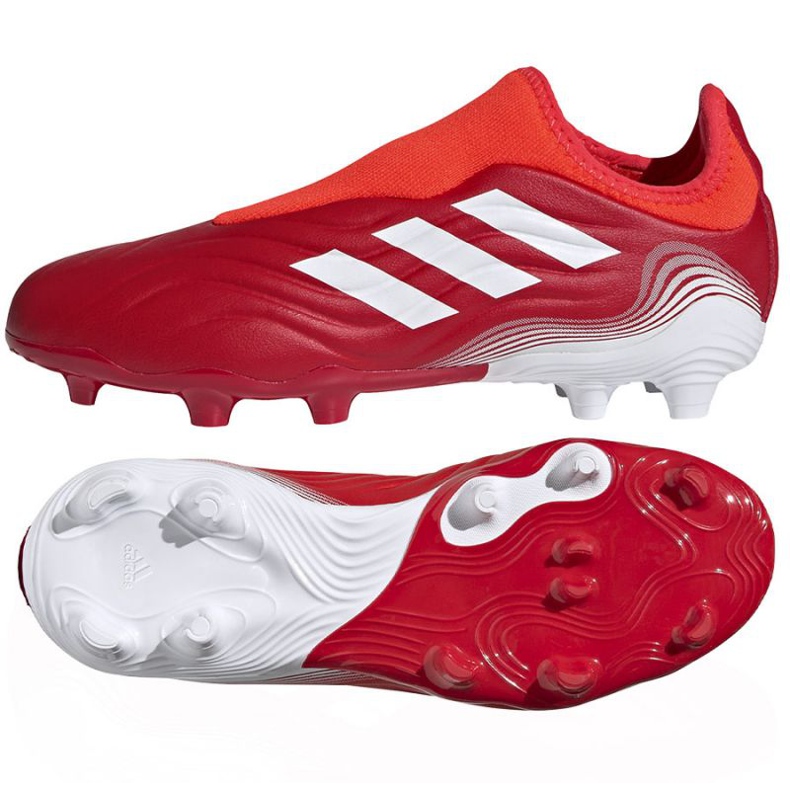 Adidas Copa Sense.3 Ll Fg Jr FY6156 Fußballschuhe rot orangen und rottöne