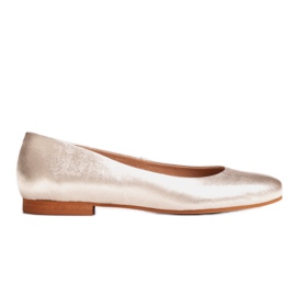 Marco Shoes Ballerinas aus goldenem Wildleder