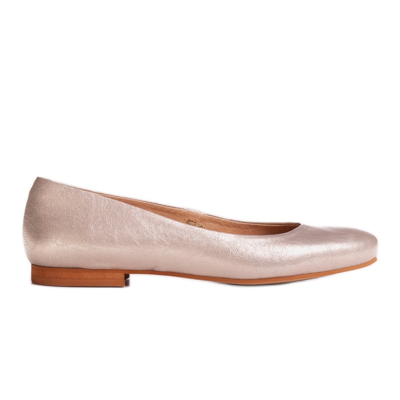 Marco Shoes Ballerinas aus natürlichem Platin-Wildleder golden
