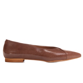 Marco Shoes Ballerinas aus braunem Wildleder