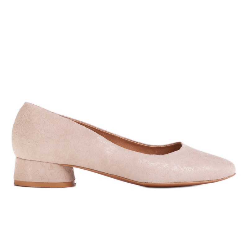 Marco Shoes Beige Ballerinas mit Blumendekor