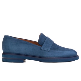 Marco Shoes Marineblaue Mokassins auf heller Sohle
