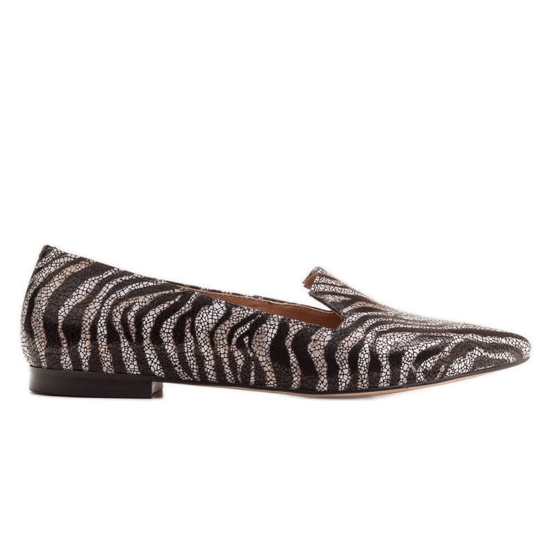 Marco Shoes Lordsy Ballerinas aus Leder - Panthermuster schwarz