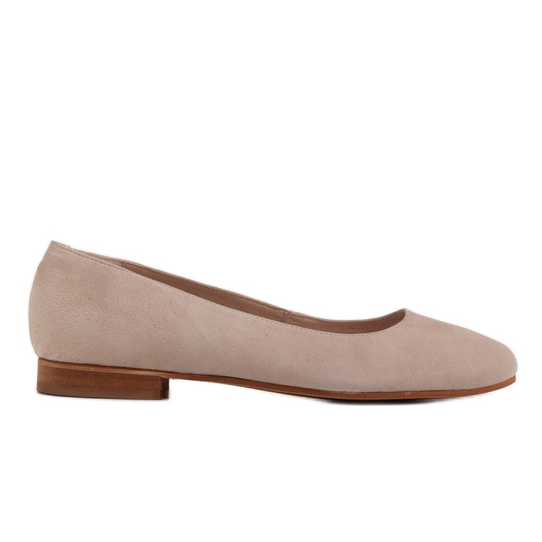Marco Shoes Elegante Ballerinas aus beigem Naturvelours