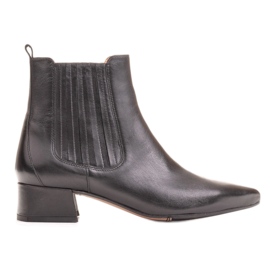 Marco Shoes Warme, elegante Stiefel mit elastischem Gummi im Obermaterial schwarz