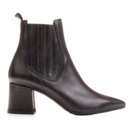 Marco Shoes Warme, elegante Stiefel mit elastischem Gummi im Obermaterial schwarz