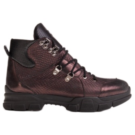 Marco Shoes Sportliche Damenstiefel mit leichter Herbst-Winter-Isolierung violett
