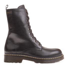 Marco Shoes Hohe Stiefeletten, Stiefel auf einer durchscheinenden Sohle gebunden schwarz