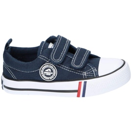 American Club Navy American LH35 Turnschuhe mit Klettverschluss blau
