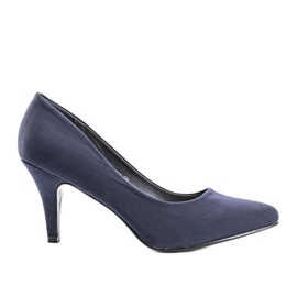 Marineblaue Pumps am Anahi-Absatz