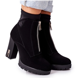 Schwarze warme Stiefel auf einem Absatz Wonder Woman