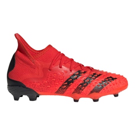 Adidas Predator Freak.1 Fg Jr FY6262 Fußballschuhe rot orangen und rottöne