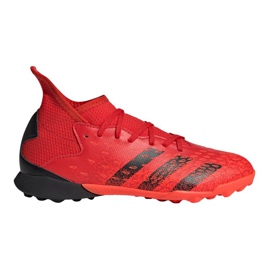 Adidas Predator Freak.3 Tf Jr FY6314 Fußballschuhe mehrfarbig orangen und rottöne