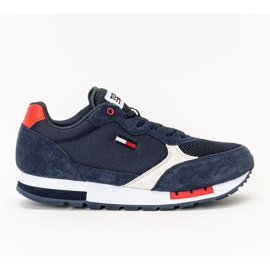 Schuhe Tommy Hilfiger Jeans Retro Runner Mix M EM0EM00699-C87 weiß marineblau