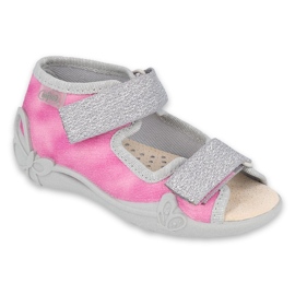 Befado Kinderschuhe 342P033 rosa silber-