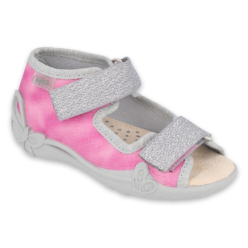 Befado Kinderschuhe 342P033 rosa silber-