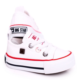 Klassisch niedrige Sneakers für Kinder Big Star HH374193 Weiß
