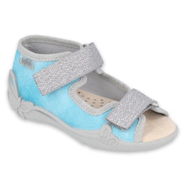 Befado Kinderschuhe 342P035 blau silber-
