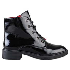 ARTIKER Elegante Schnürstiefel aus Leder schwarz
