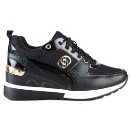 Evento Modische Keilsneaker schwarz