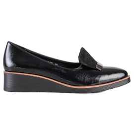 W. Potocki Brogues mit Wildledereinsatz schwarz