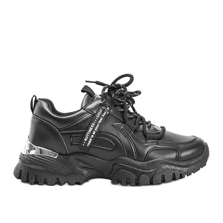 Schwarze Sneaker mit dicker Zooey-Sohle