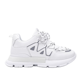 Weiße Sneaker mit reflektierenden Filua-Einsätzen