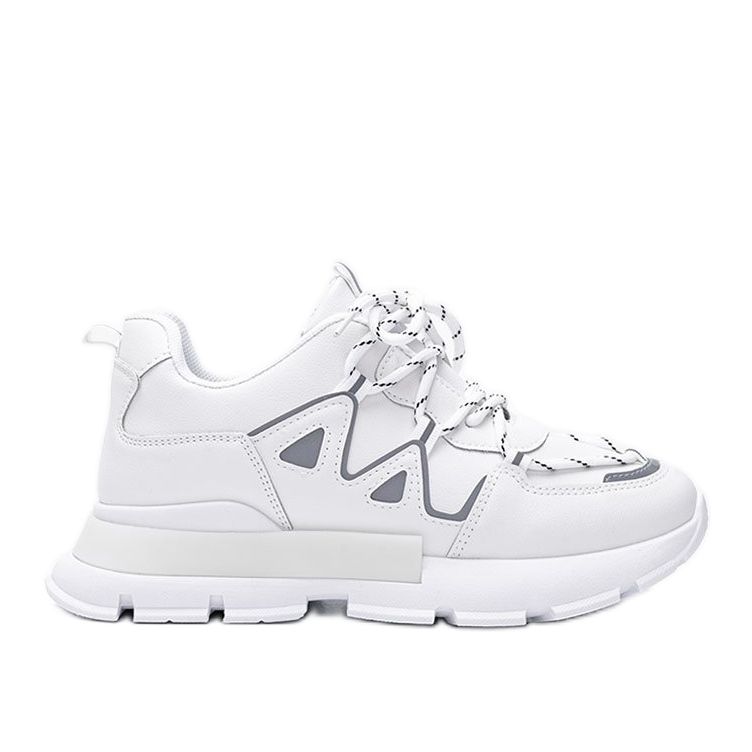 Weiße Sneaker mit reflektierenden Filua-Einsätzen