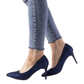 Marineblaue glänzende Pumps von Dolche navy blau