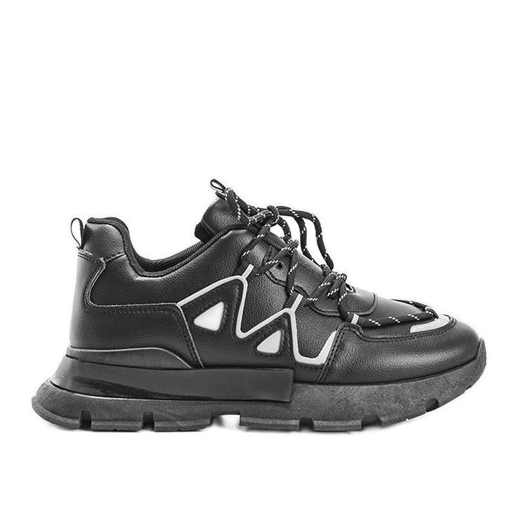 Schwarze Sneaker mit reflektierenden Filua-Einsätzen