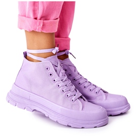FJ1 Hohe Sneakers auf großer Sohle Violett Trissy lila