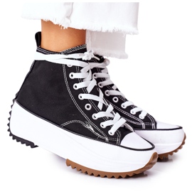 FJ1 Hohe Sneakers auf der Electric Love Black Platform weiß schwarz