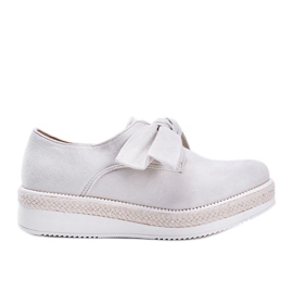 Beige Schuhe mit dicker Sindri-Sohle