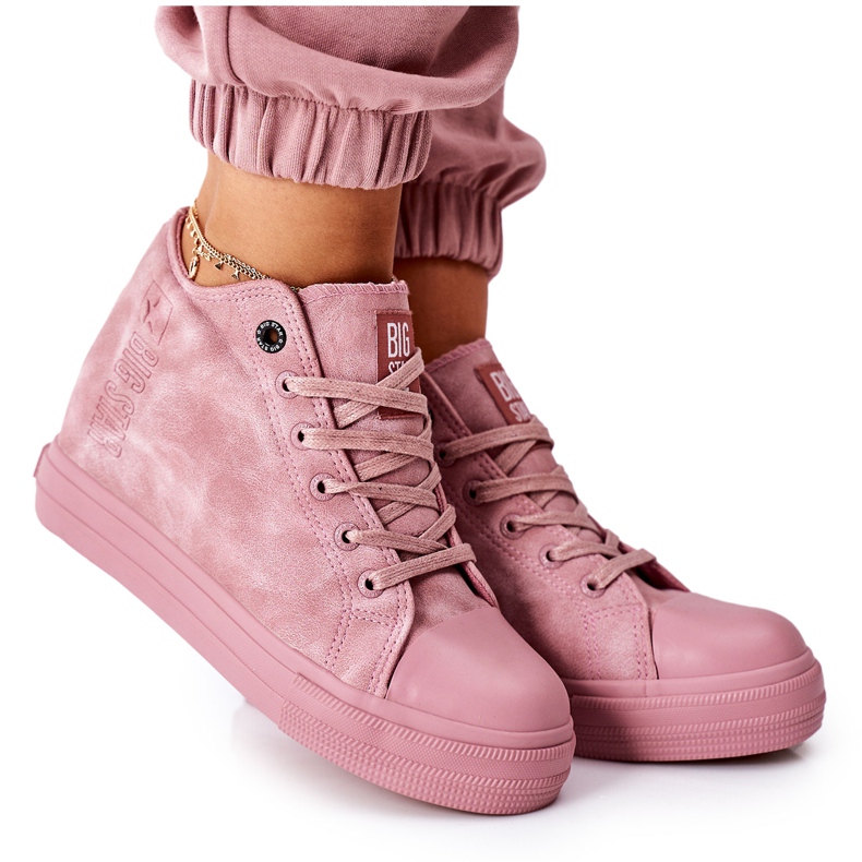 Ledersneaker Big Star II274092 Rosa