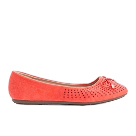 Orangefarbene Ballerinas mit Larissa-Schleife