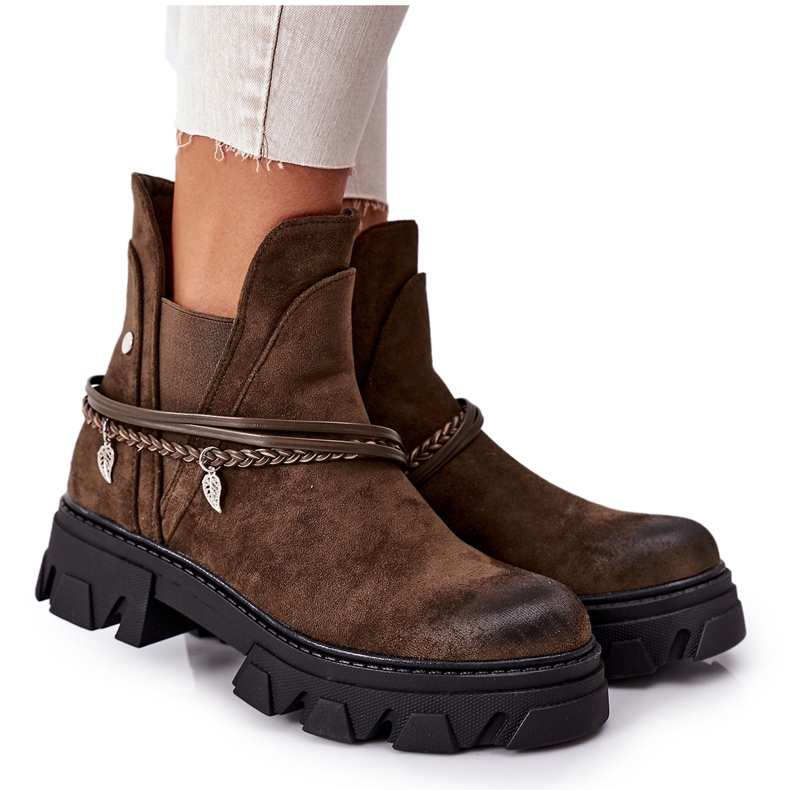 PS1 Warme Stiefel Jodhpurstiefel Dunkelgrün Gute Idee